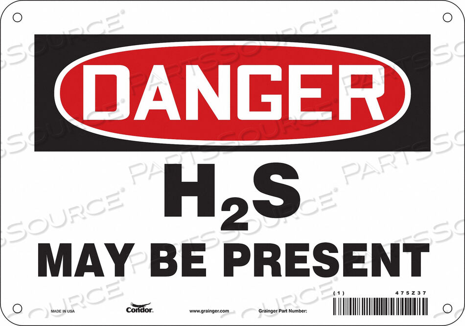 OEM#: 475Z37CHEMICAL SIGN 10 W 7 H 0.032 THICKNESS by Condor