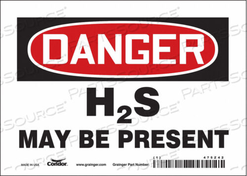 OEM#: 475Z42CHEMICAL SIGN 7 W 5 H 0.004 THICKNESS by Condor