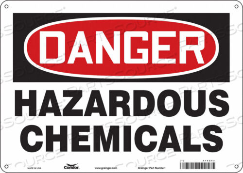 OEM#: 475Z53J6930 CHEMICAL SIGN 14 W 10 H 0.032 THICK by Condor