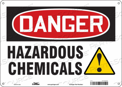 OEM#: 475Z62CHEMICAL SIGN 14 W 10 H 0.032 THICK by Condor