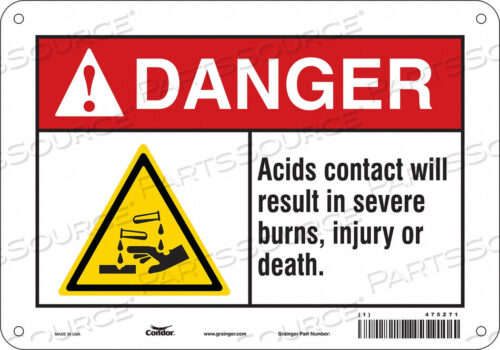 OEM#: 475Z71CHEMICAL SIGN 10 W 7 H 0.055 THICKNESS by Condor
