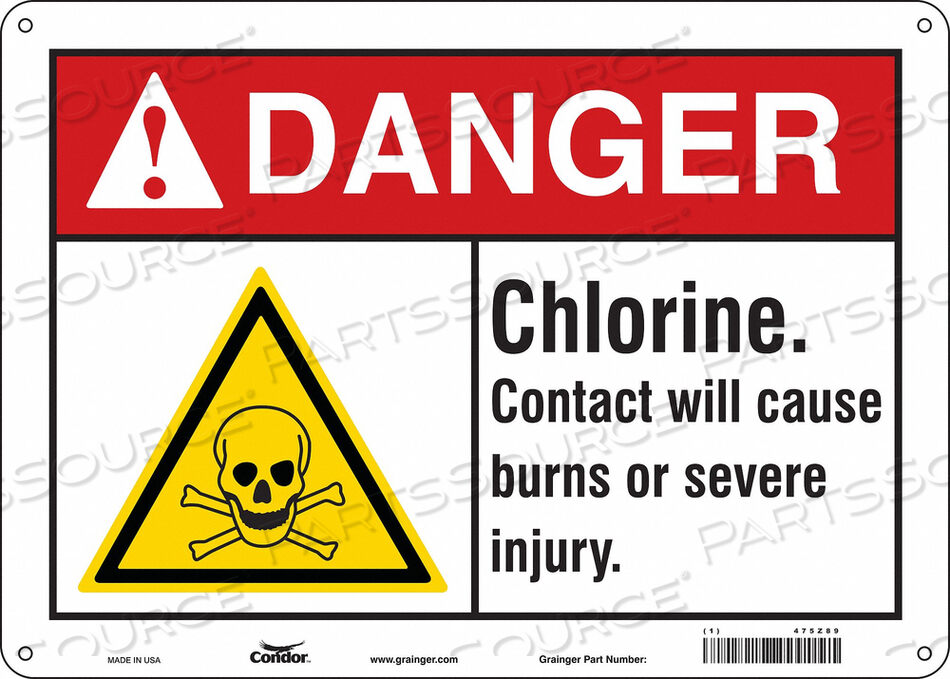 OEM#: 475Z89CHEMICAL SIGN 14 W 10 H 0.032 THICK by Condor