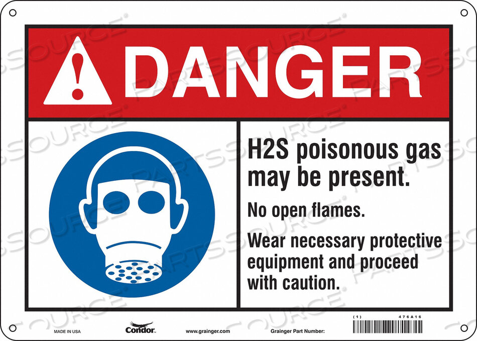 OEM#: 476A16CHEMICAL SIGN 14 W 10 H 0.032 THICK by Condor