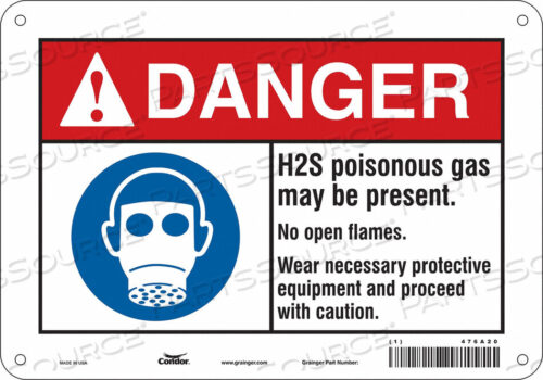 OEM#: 476A20CHEMICAL SIGN 10 W 7 H 0.004 THICKNESS by Condor