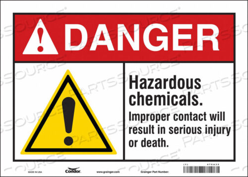 OEM#: 476A35CHEMICAL SIGN 14 W 10 H 0.004 THICK by Condor