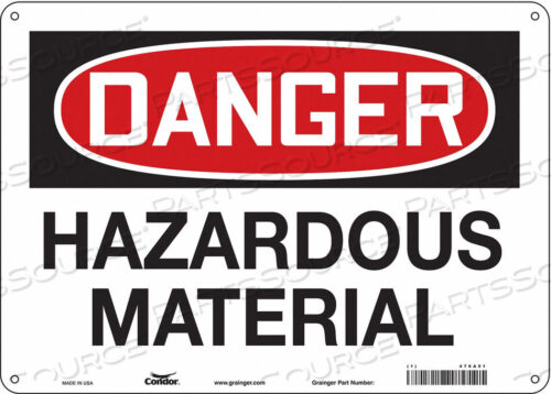 OEM#: 476A51CHEMICAL SIGN 14 W 10 H 0.032 THICK by Condor