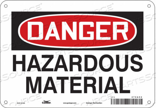 OEM#: 476A52CHEMICAL SIGN 10 W 7 H 0.055 THICKNESS by Condor