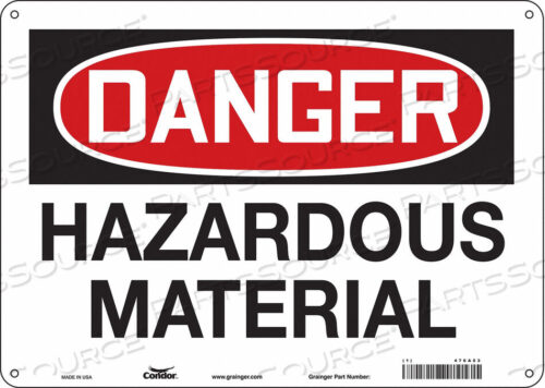 OEM#: 476A53CHEMICAL SIGN 14 W 10 H 0.055 THICK by Condor