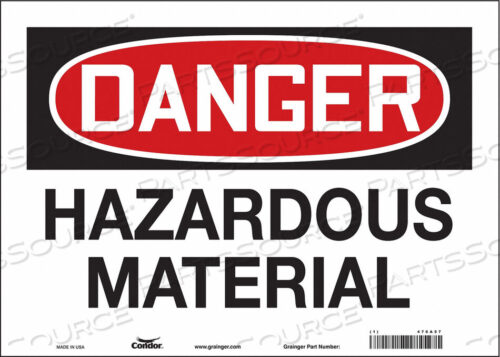 OEM#: 476A57CHEMICAL SIGN 14 W 10 H 0.004 THICK by Condor