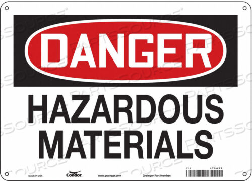 OEM#: 476A59CHEMICAL SIGN 14 W 10 H 0.032 THICK by Condor