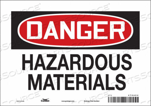 OEM#: 476A64CHEMICAL SIGN 10 W 7 H 0.004 THICKNESS by Condor