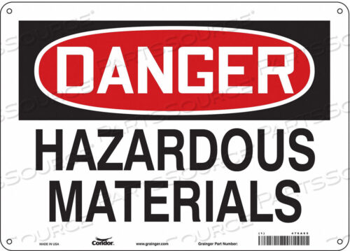 OEM#: 476A65CHEMICAL SIGN 14 W 10 H 0.004 THICK by Condor
