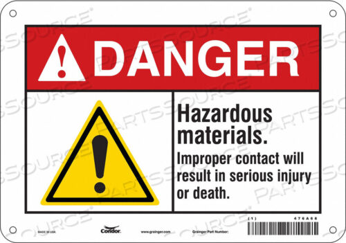OEM#: 476A68CHEMICAL SIGN 10 W 7 H 0.055 THICKNESS by Condor