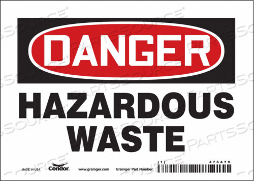 OEM#: 476A79CHEMICAL SIGN 7 W 5 H 0.004 THICKNESS by Condor