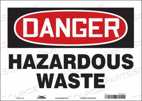 OEM#: 476A81CHEMICAL SIGN 14 W 10 H 0.004 THICK by Condor