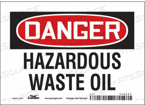 OEM#: 476A87CHEMICAL SIGN 7 W 5 H 0.004 THICKNESS by Condor