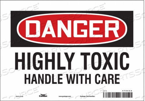 OEM#: 476C22CHEMICAL SIGN 10 W 7 H 0.004 THICKNESS by Condor