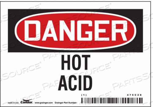 OEM#: 476C28CHEMICAL SIGN 5 W 3-1/2 H 0.004 THICK by Condor