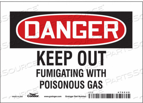 OEM#: 476C49CHEMICAL SIGN 7 W 5 H 0.004 THICKNESS by Condor