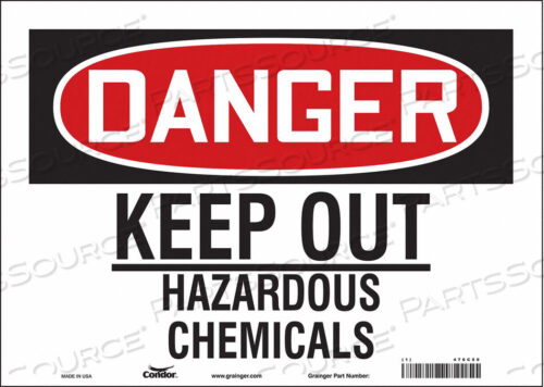 OEM#: 476C59CHEMICAL SIGN 14 W 10 H 0.004 THICK by Condor