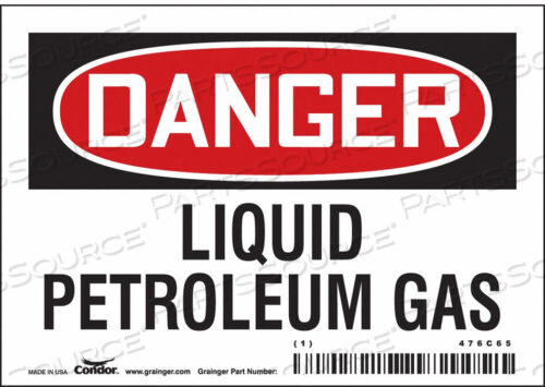 OEM#: 476C65CHEMICAL SIGN 5 W 3-1/2 H 0.004 THICK by Condor