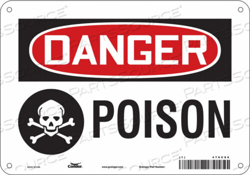 OEM#: 476C86CHEMICAL SIGN 10 W 7 H 0.032 THICKNESS by Condor