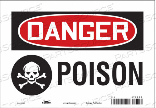 OEM#: 476C93CHEMICAL SIGN 14 W 10 H 0.004 THICK by Condor