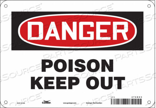 OEM#: 476D03CHEMICAL SIGN 10 W 7 H 0.032 THICKNESS by Condor