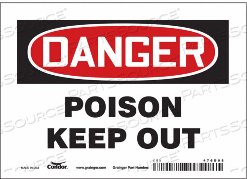 OEM#: 476D08CHEMICAL SIGN 7 W 5 H 0.004 THICKNESS by Condor