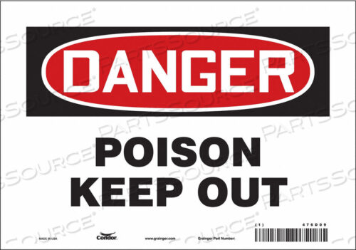 OEM#: 476D09CHEMICAL SIGN 10 W 7 H 0.004 THICKNESS by Condor