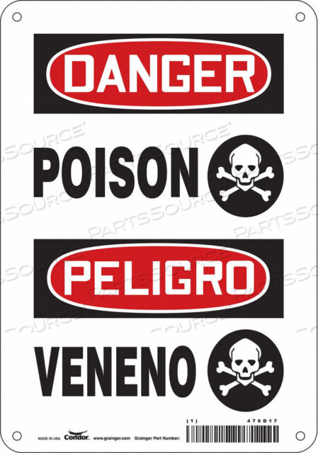 OEM#: 476D17CHEMICAL SIGN 7 W 10 H 0.055 THICKNESS by Condor