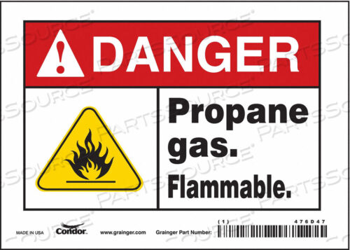 OEM#: 476D47CHEMICAL SIGN 7 W 5 H 0.004 THICKNESS by Condor