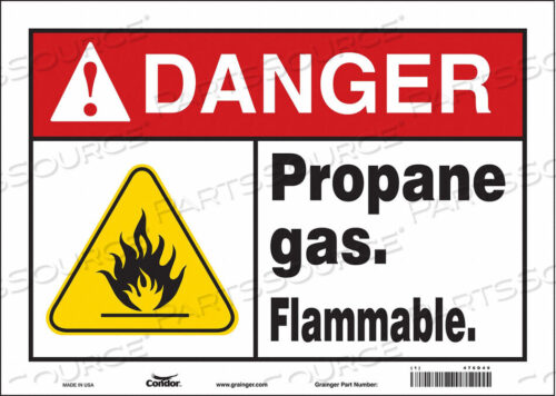 OEM#: 476D49CHEMICAL SIGN 14 W 10 H 0.004 THICK by Condor