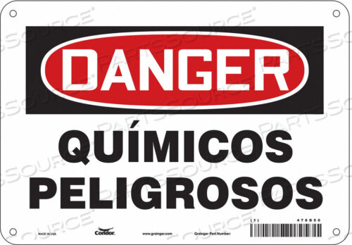 OEM#: 476D50CHEMICAL SIGN 10 W 7 H 0.032 THICKNESS by Condor