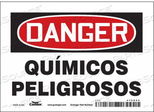 OEM#: 476D55CHEMICAL SIGN 7 W 5 H 0.004 THICKNESS by Condor