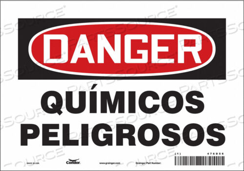OEM#: 476D56CHEMICAL SIGN 10 W 7 H 0.004 THICKNESS by Condor