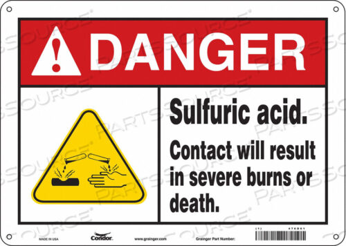 OEM#: 476D61CHEMICAL SIGN 14 W 10 H 0.055 THICK by Condor