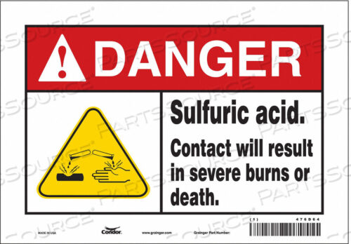 OEM#: 476D64CHEMICAL SIGN 10 W 7 H 0.004 THICKNESS by Condor