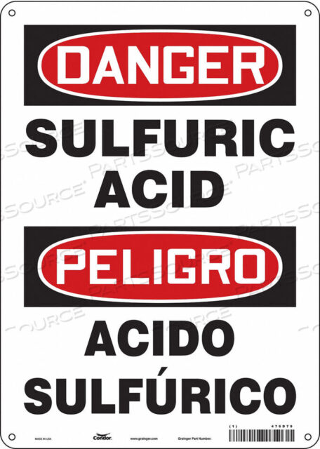 OEM#: 476D79CHEMICAL SIGN 10 W 14 H 0.055 THICK by Condor