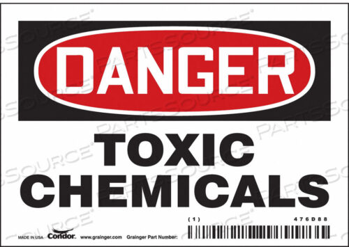 OEM#: 476D88CHEMICAL SIGN 5 W 3-1/2 H 0.004 THICK by Condor
