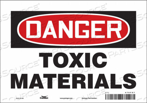 OEM#: 476F07CHEMICAL SIGN 10 W 7 H 0.004 THICKNESS by Condor