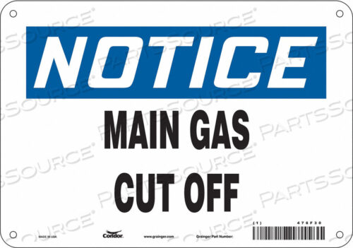 OEM#: 476F30CHEMICAL SIGN 10 W 7 H 0.032 THICKNESS by Condor