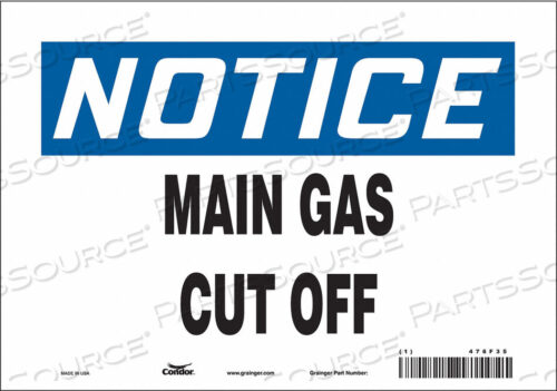 OEM#: 476F35CHEMICAL SIGN 10 W 7 H 0.004 THICKNESS by Condor