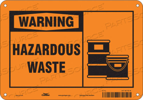 OEM#: 476F54CHEMICAL SIGN 10 W 7 H 0.055 THICKNESS by Condor