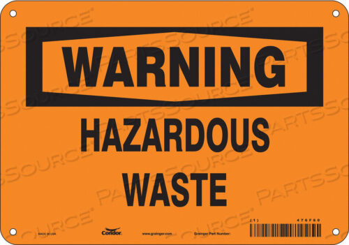 OEM#: 476F60CHEMICAL SIGN 10 W 7 H 0.055 THICKNESS by Condor