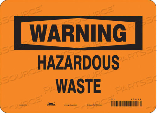 OEM#: 476F62CHEMICAL SIGN 10 W 7 H 0.004 THICKNESS by Condor