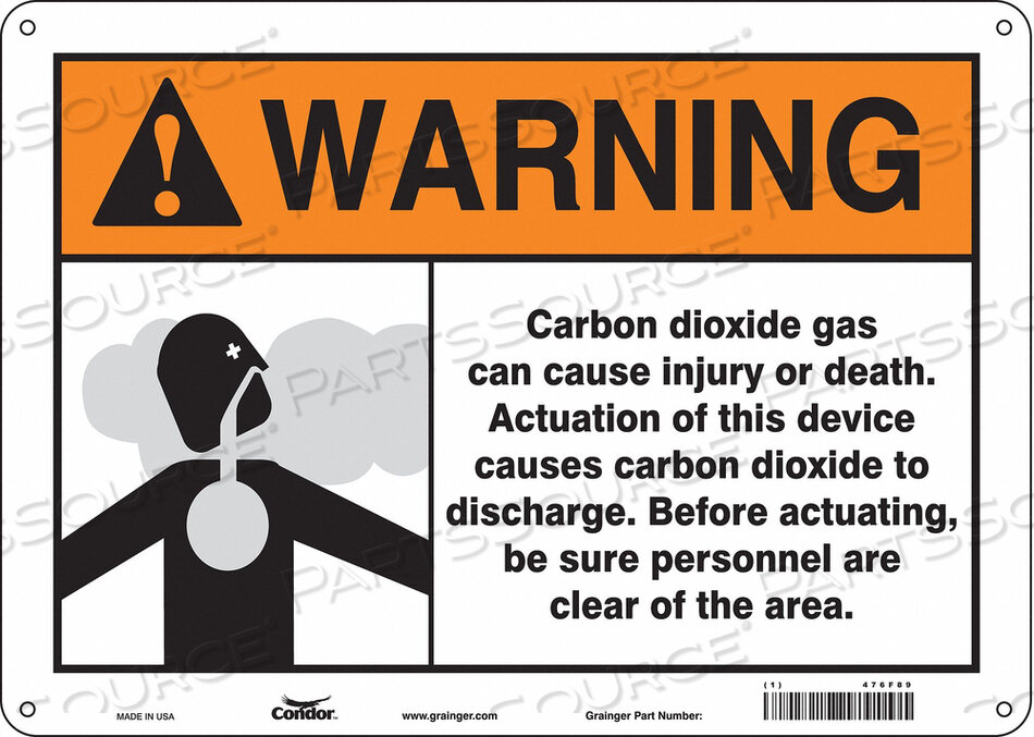 OEM#: 476F89CHEMICAL SIGN 14 W 10 H 0.055 THICK by Condor