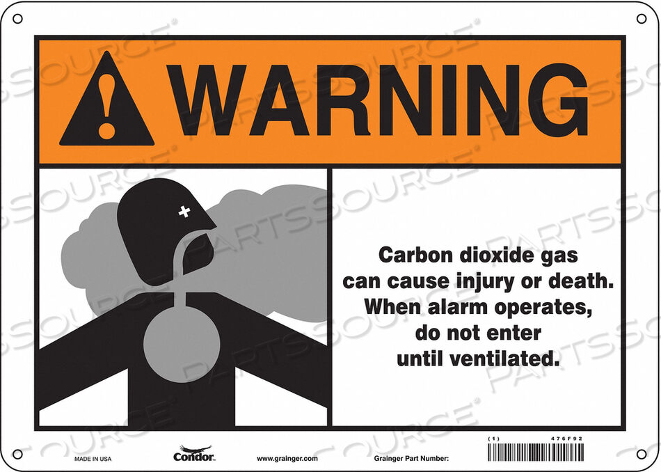OEM#: 476F92CHEMICAL SIGN 14 W 10 H 0.032 THICK by Condor