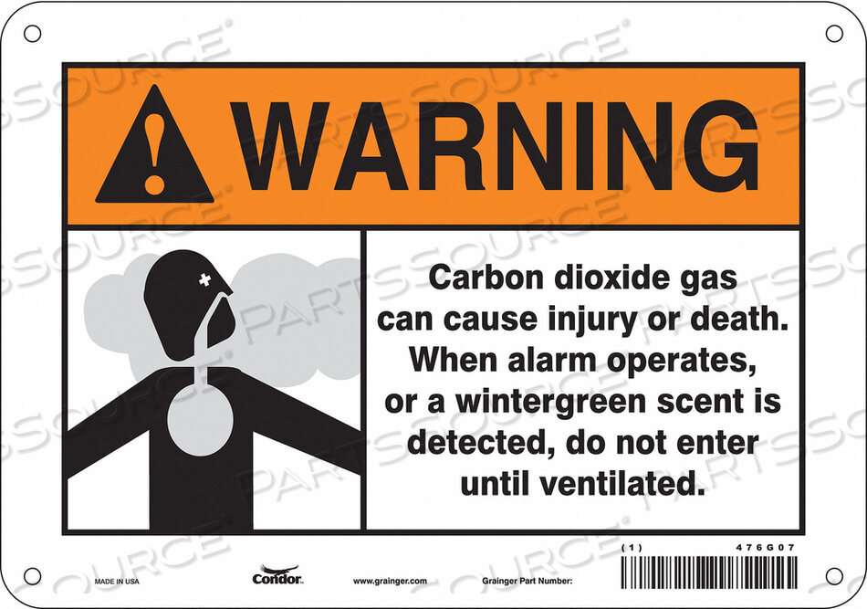 OEM#: 476G07CHEMICAL SIGN 10 W 7 H 0.055 THICKNESS by Condor