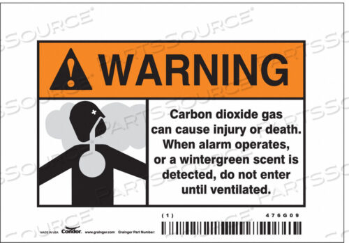 OEM#: 476G09CHEMICAL SIGN 5 W 3-1/2 H 0.004 THICK by Condor